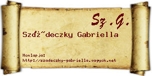 Szádeczky Gabriella névjegykártya