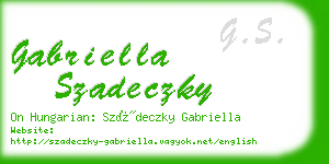 gabriella szadeczky business card